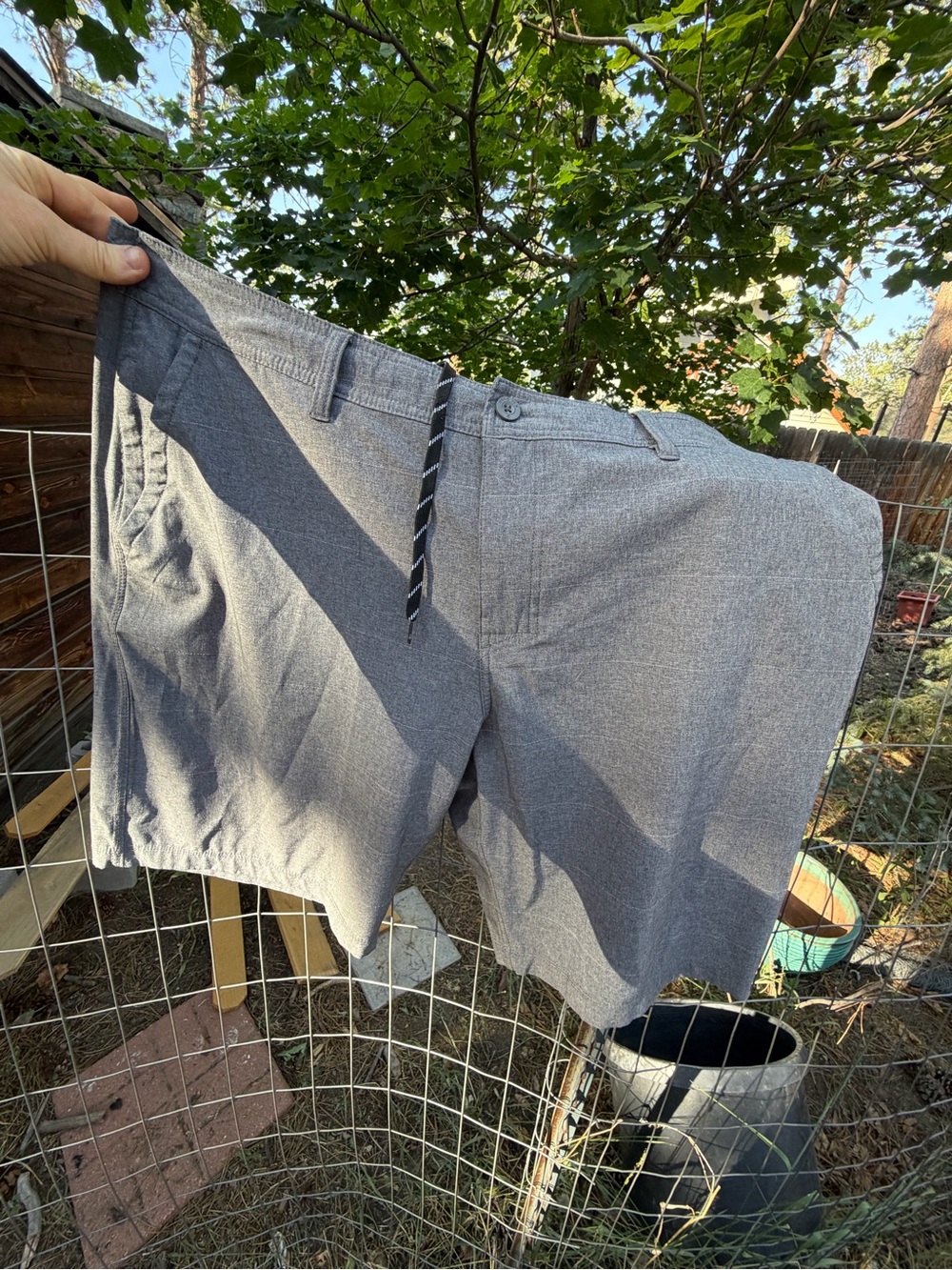 Hang Ten Men's Flat Front Grey Shorts